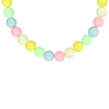 Ketting candy kralen mix goudkleurig