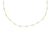 Ketting pastel kraaltjes goudjkleurig