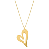 Lange ketting met hart goudkleurig