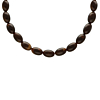 Ovale kralen ketting bruin
