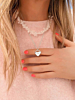 Necklaceparty met roze kralen en hartjes ketting