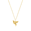 Vogel ketting goudkleurig
