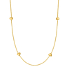 Lange ketting met hartjes goud