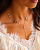 Gouden ketting met steentjes