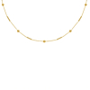 Ketting met subtiele bolletjes & tubes goudkleurig