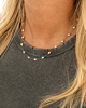 gouden ketting met kraaltjes in pastel kleur