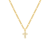 Gouden ketting met kruisje en parels 