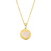 Gouden coin ketting met vingerafdruk