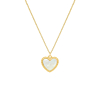 Hartjes ketting parelmoer goudkleurig