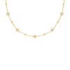 Ketting met bloemetjes goudkleurig