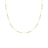Ketting witte kraaltjes goudkleurig