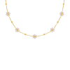 gouden roze bloemetjes ketting