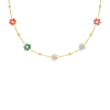 Ketting met bloemetjes multicolor