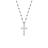 Kruisketting met zwarte bolletjes