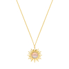 Lange ketting met zon vintage goudkleurig