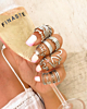 Zilveren ringparty met roze details