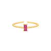 Influencer ring glam dark pink goudkleurig