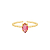 Influencer ring roze goudkleurig