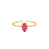 Influencer ring roze goudkleurig