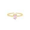 Influencer ring lichtroze goudkleurig
