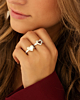 Zilveren ring met hartje wit