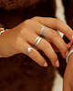 Zilveren ringparty met advent ringen