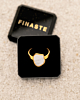 Gouden sea shell ring in sieradendoosje