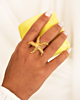 gouden ring met zeester