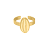 Verstelbare ring met schelp