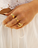 Ringparty goud met bloemen