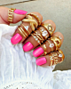 Gouden ringparty met steentjes