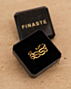 Gouden wave ring in sieradendoosje