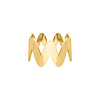 Trending zigzag ring goudkleurig