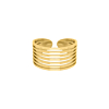 Gouden ring met streepjes