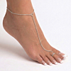 Zilveren foot chain