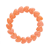 Kralenarmband hartjes oranje
