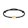 Initial cube armband zwart gold plated