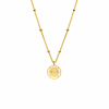 Coin ketting met naam kleur goud