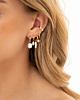 Goudkleurige earparty met earcuff