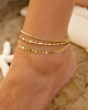Gouden enkelbandjes mix