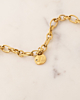 Initial armband goud met steentje