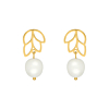 Boho pearl oorbellen goudkleurig