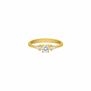 High class stone ring goudkleurig
