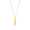 Graveerbare ketting shiny bar goudkleurig