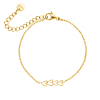 Armband love hearts goldplated