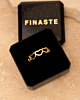 gouden hartjes ring in Finaste doosje