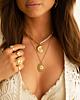 gouden zon ketting met gravering gecombineerd