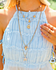 gouden zomerse necklace party