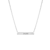 Zilveren graveerbare bar ketting