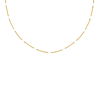 Gouden ketting met witte bolletjes